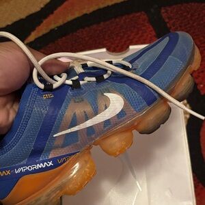 Nike Kids Blue and Orange VaporMax Sneakers